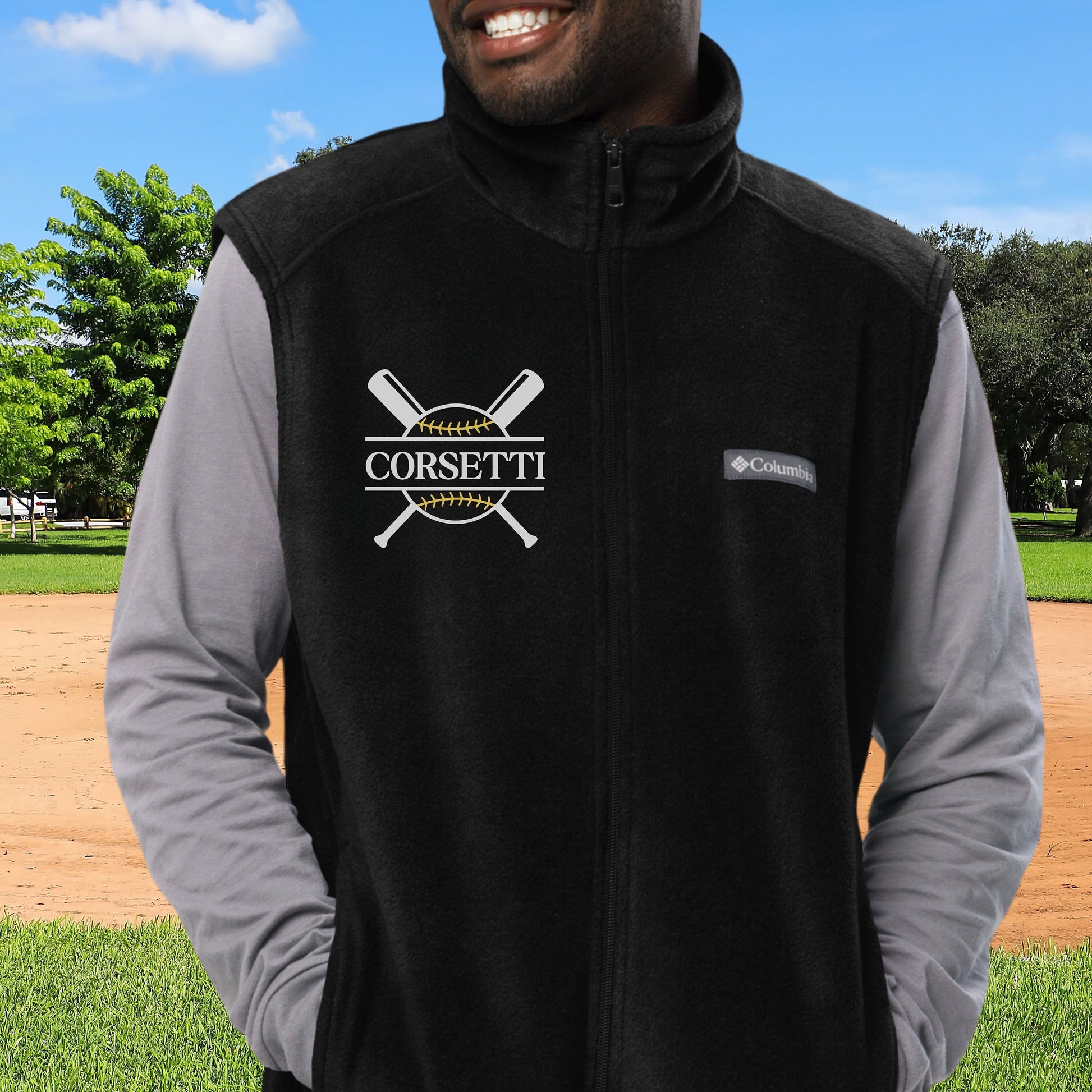 Custom Fleece Softball Vest, Personalized Softball Vest, Fleece Sweatshirt, Softball Jacket, Softball Team gift, Perfect Softball Coach Gift