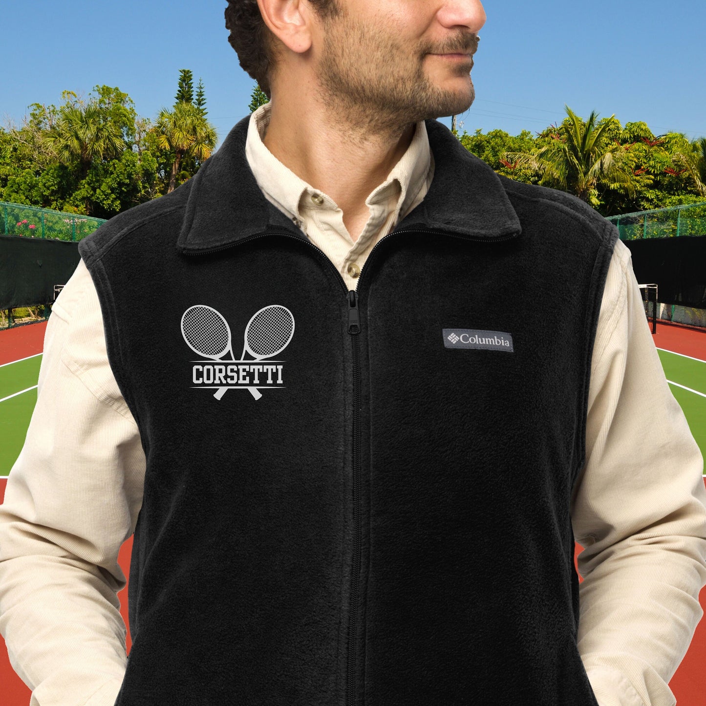 Custom Fleece Tennis Vest, Personalized Tennis Vest, Fleece Sweatshirt, Tennis Jacket, Tennis Team gift, Tennis Coach Gift, Tennis Gift Idea