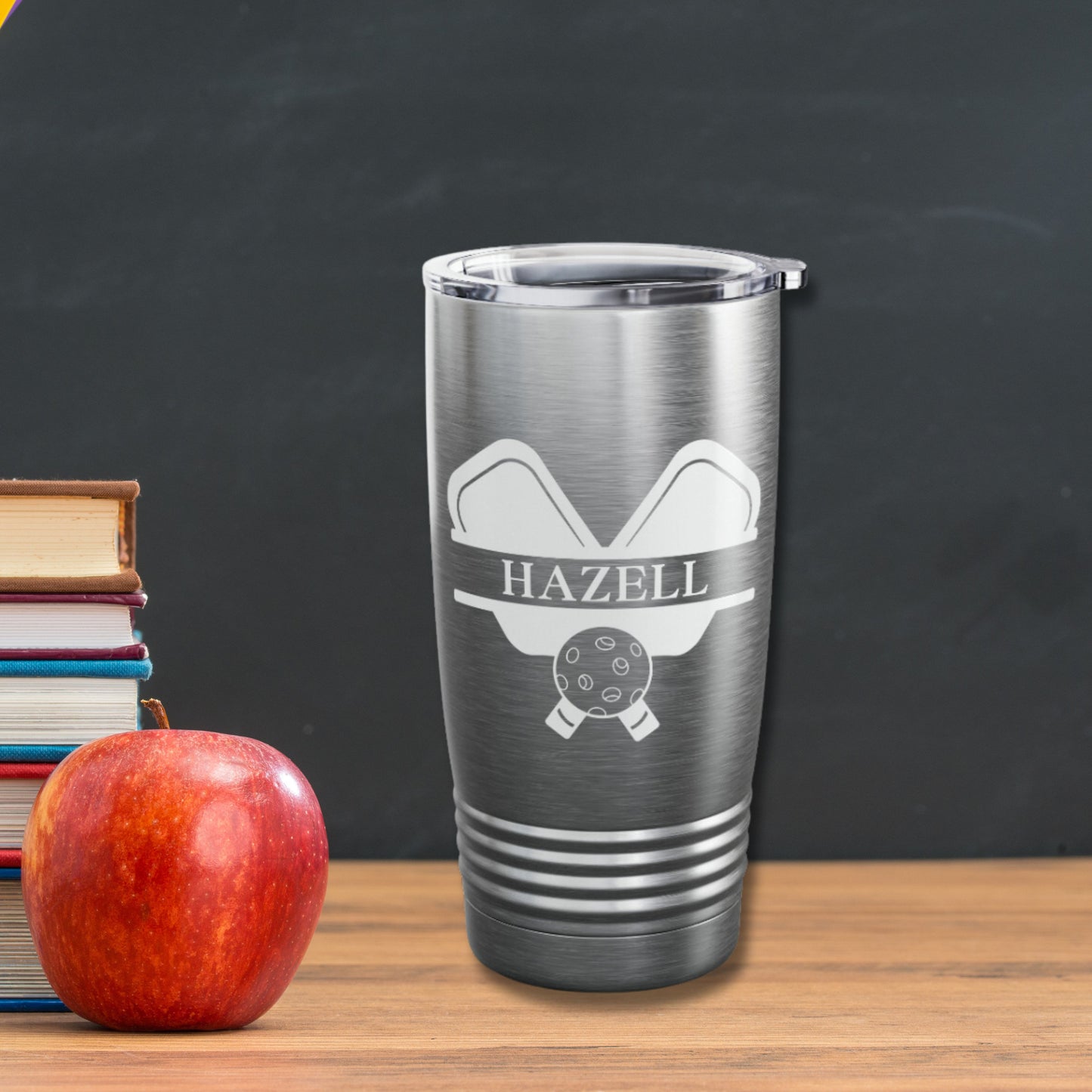 Custom Pickleball Tumbler, Personalized Ringneck Tumbler, Pickleball Gift, Water Bottle, Gift for Pickleball Player, Monogram 20oz Canteen