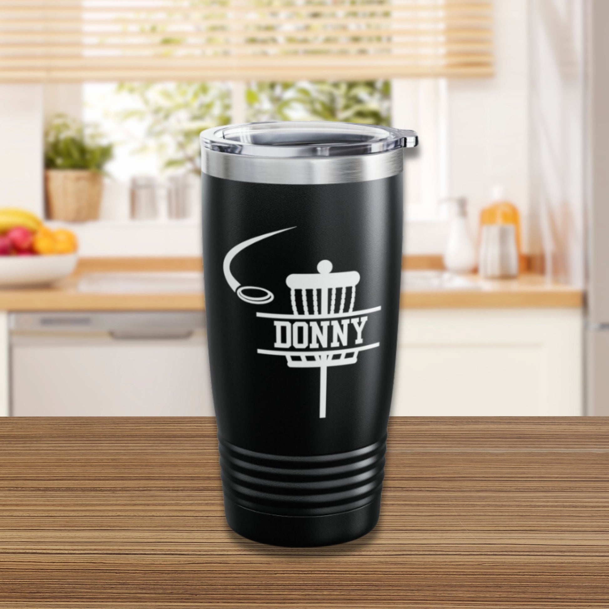 Custom Disc Golf Tumbler, Personalized Ringneck Tumbler, Disc Golf Gift, Disc Golf Water Bottle, Monogram 20oz Canteen, Disc Golfer Gift