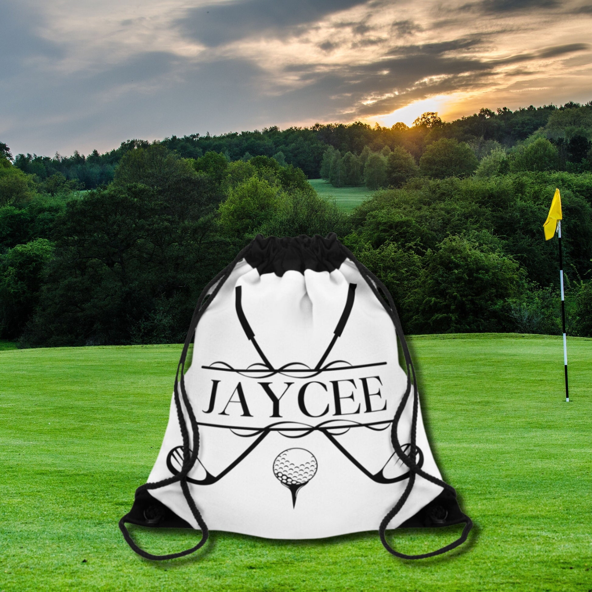 Custom Golfing Sports Bag, Personalized Drawstring Golf Bag, Golf Gifts for Men, Lightweight Golf Bag, Perfect Gift for Dad, Gift for Golfer