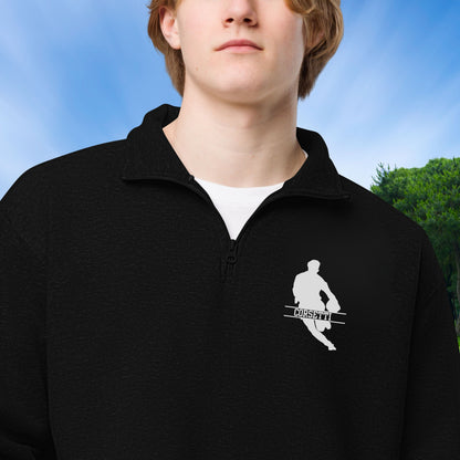 Personalized Fleece Rugby Quarter-Zip, Pullover Sweater, Custom Rugby Gift, Rugby Team Gift, Rugby Coach Gift, Rugby Player Gift, Son Gift