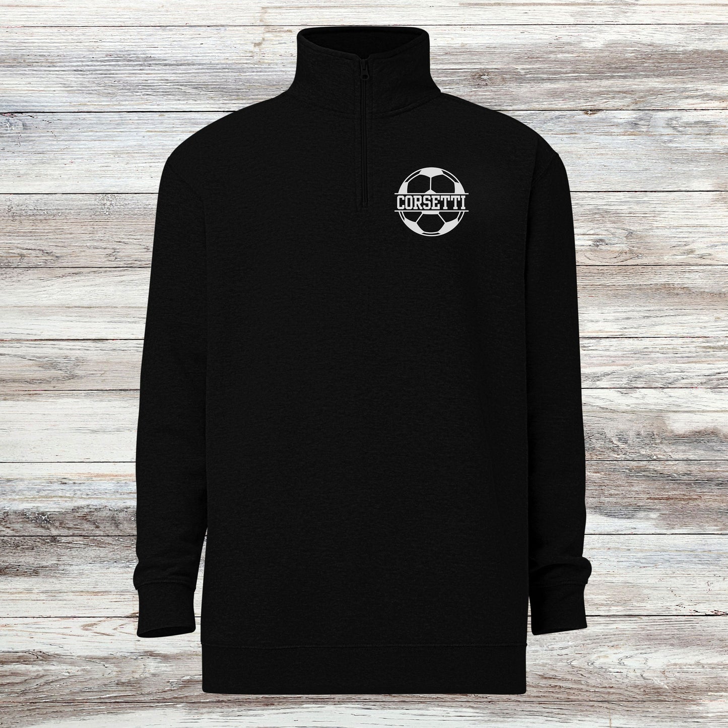 Personalized Fleece Soccer Quarter-Zip, Pullover Sweater, Custom Soccer Gift, Soccer Team Gift, Soccer Coach Gift, Soccer Player Gift Ideas
