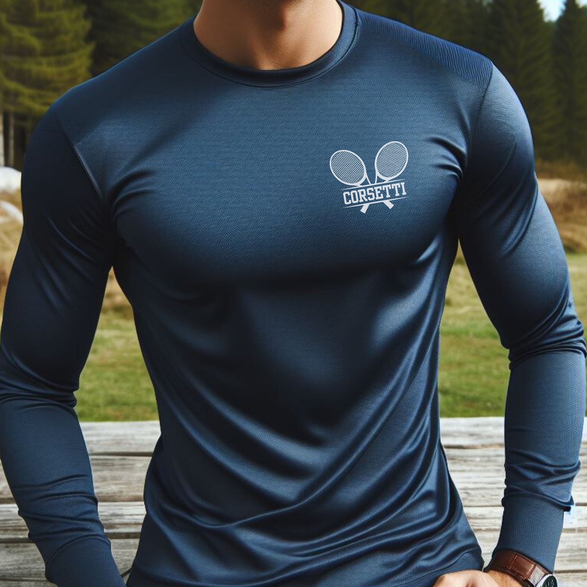 Custom Long Sleeve Tennis Shirt, Personalized Tennis Tshirt, Dry Fit Customized Tee, Gift for Tennis Player, Tennis Team Gift, Tennis Coach