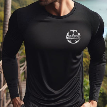 Custom Long Sleeve Soccer Shirt, Personalized Soccer Tshirt, Dry Fit Customized Tee, Gift for Soccer Player, Soccer Team Gift, Soccer Coach