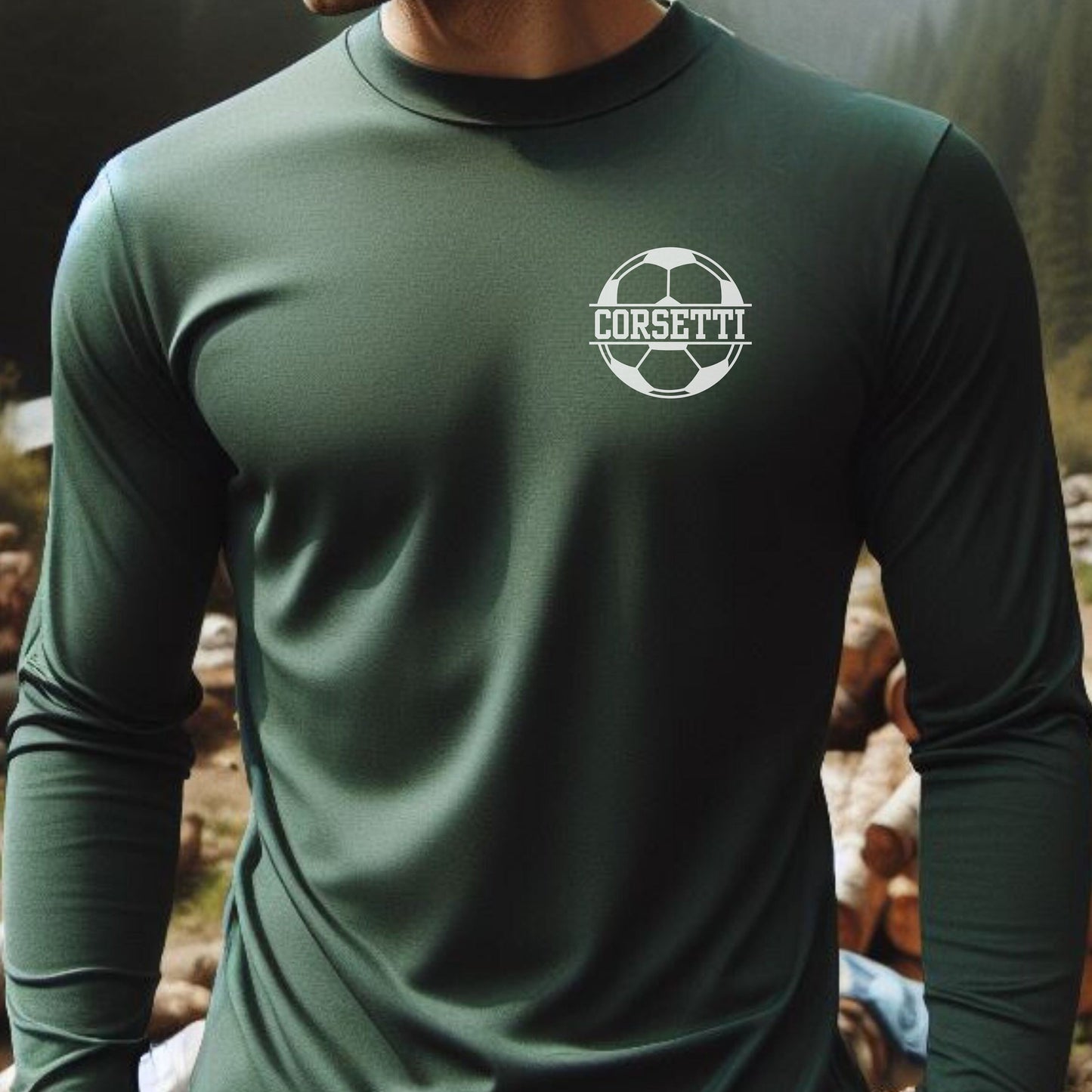 Custom Long Sleeve Soccer Shirt, Personalized Soccer Tshirt, Dry Fit Customized Tee, Gift for Soccer Player, Soccer Team Gift, Soccer Coach