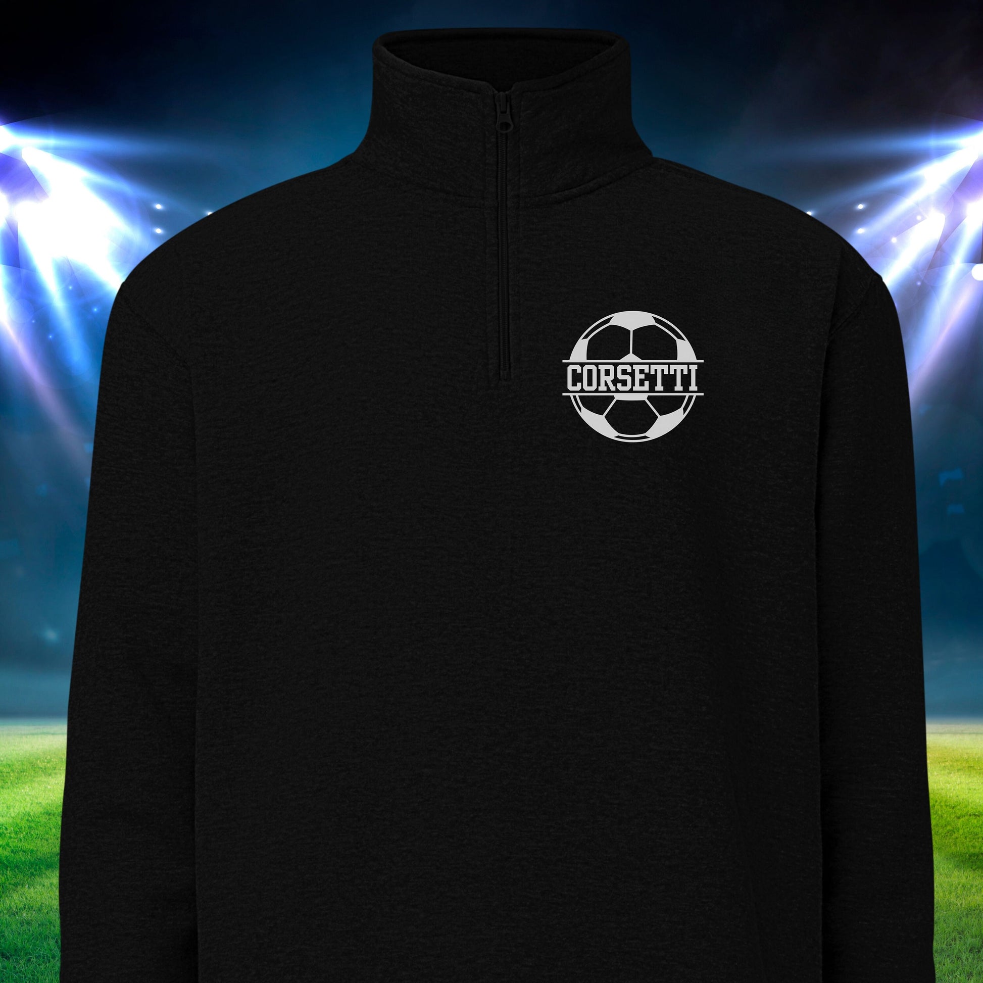 Women's Personalized Fleece Soccer Quarter-Zip, Quarter Zip Pullover Sweater, Custom Soccer Gift, Soccer Coach Gift, Soccer Team Gift