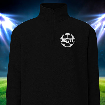Women's Personalized Fleece Soccer Quarter-Zip, Quarter Zip Pullover Sweater, Custom Soccer Gift, Soccer Coach Gift, Soccer Team Gift