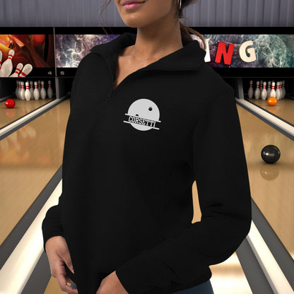 Womens Personalized Fleece Bowling Quarter-Zip, Quarter Zip Pullover Sweater, Custom Bowling Gift, Bowling Coach Gift, Bowling Team Gift
