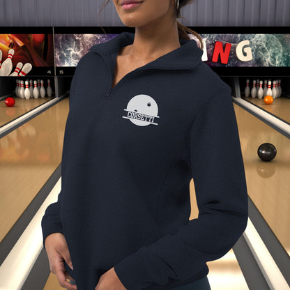 Womens Personalized Fleece Bowling Quarter-Zip, Quarter Zip Pullover Sweater, Custom Bowling Gift, Bowling Coach Gift, Bowling Team Gift