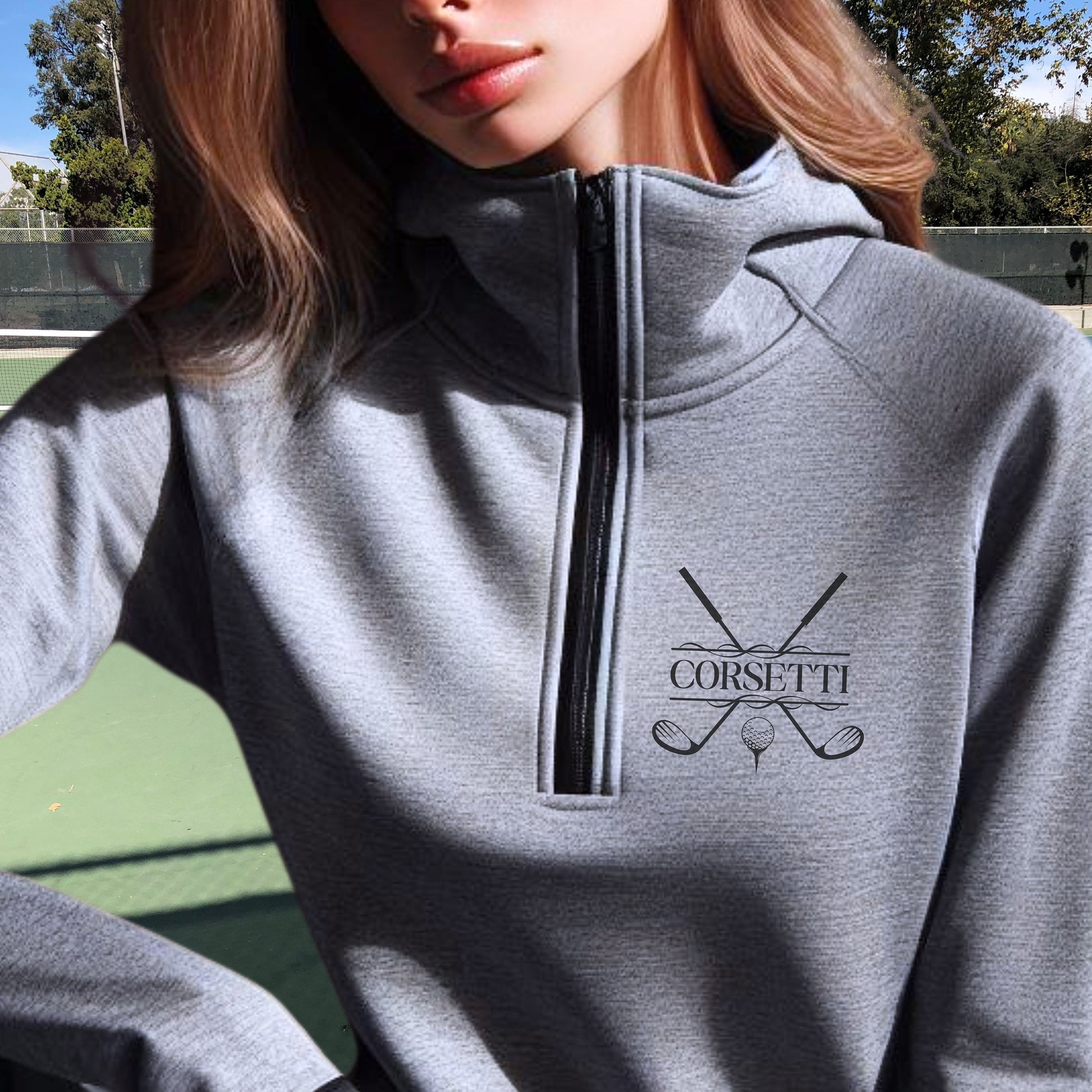 Women's Personalized Lightweight Golf Sweatshirt, Quarter Zip Pullover Sweater, Custom Golf Gift, Golf Team Sweater, Golf Coach Gift, Golfer