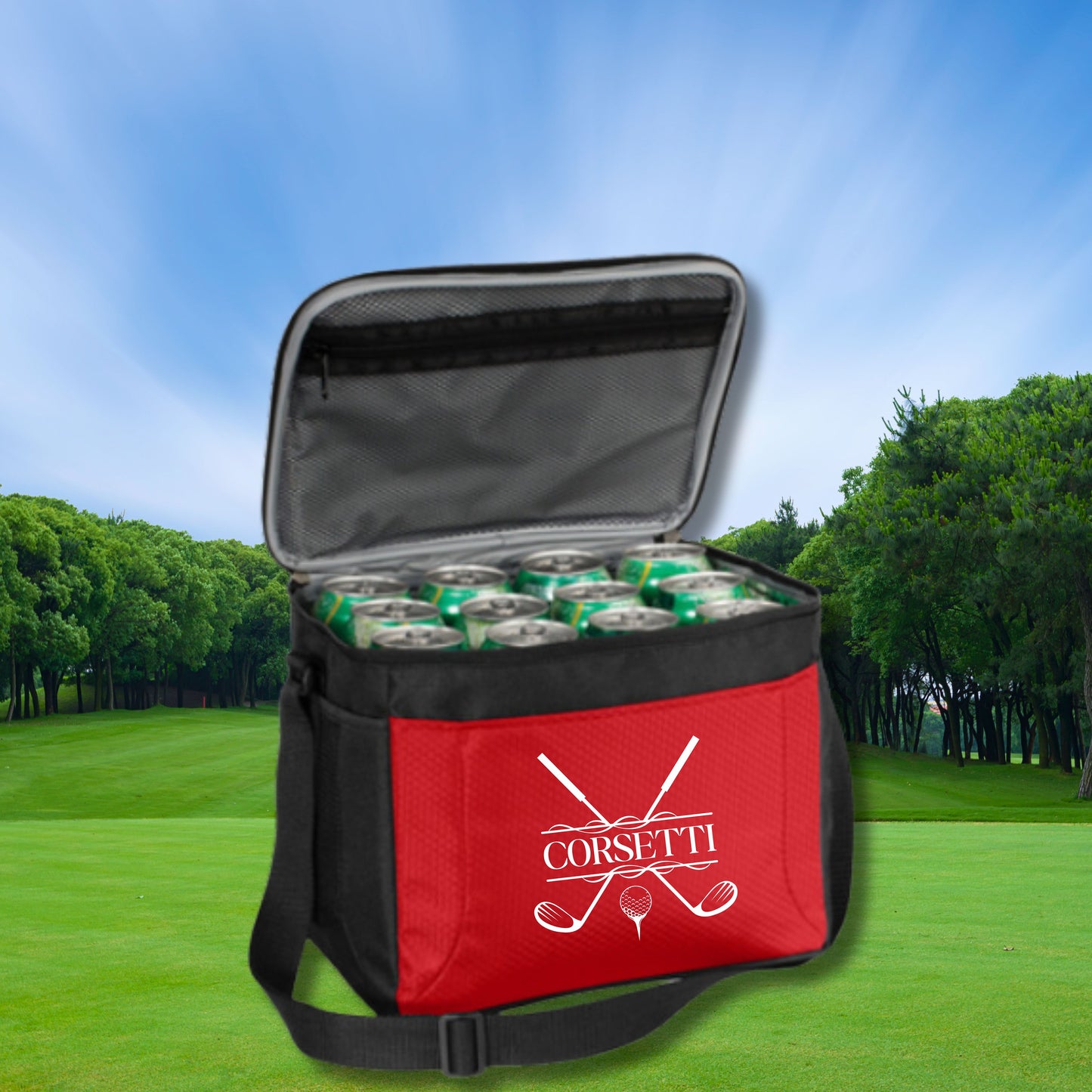 Personalized Golf Cooler, 12 Pack Cooler, Custom Cooler for Golfer, Golf Gifts for Men, Gift for Golfer, Gift for Husband, Father's Day Gift