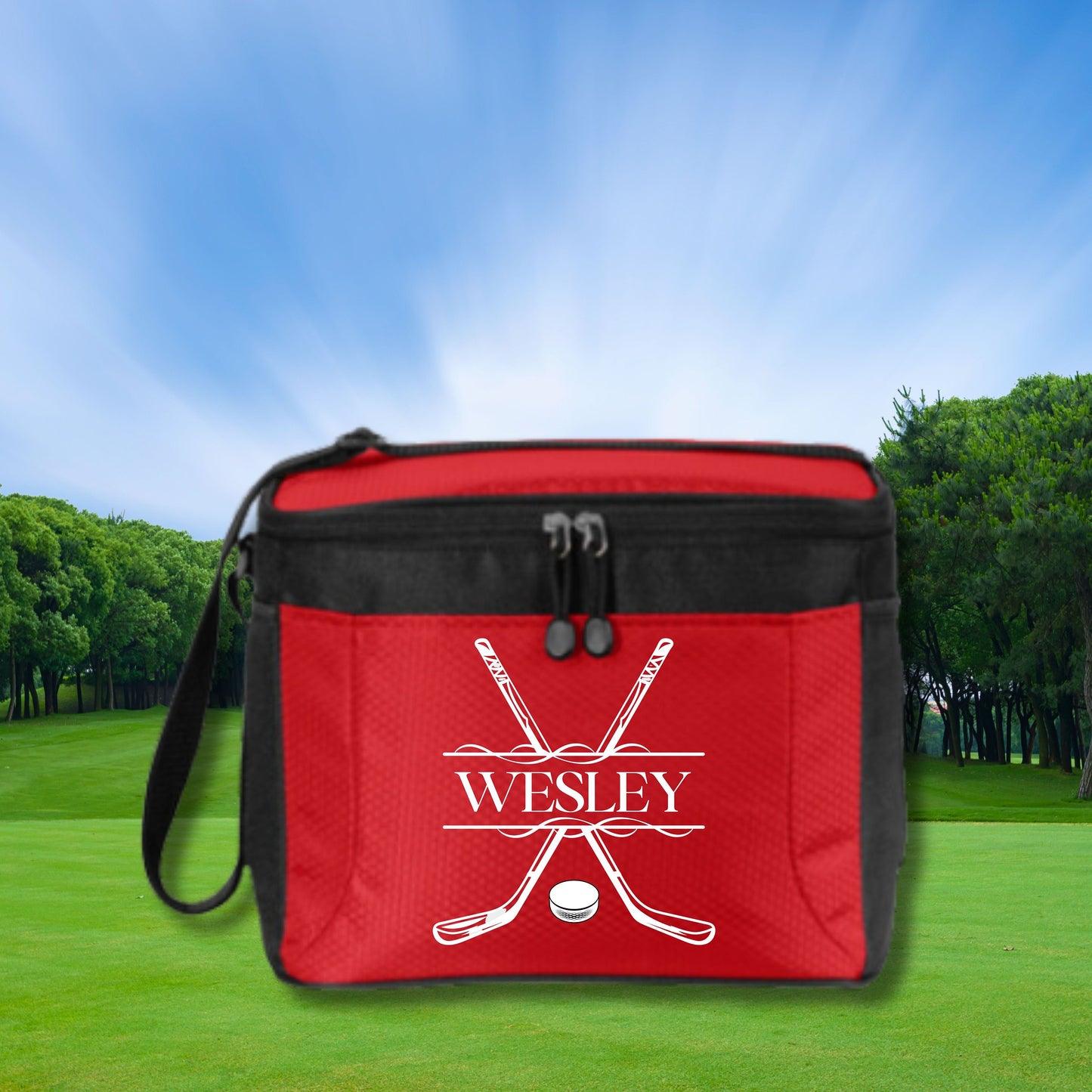 Personalized Hockey Cooler, 12 Pack Cooler, Custom Hockey Cooler, Hockey Coach Gift, Hockey Player Gift, Hockey Team Gift, Father's Day Gift