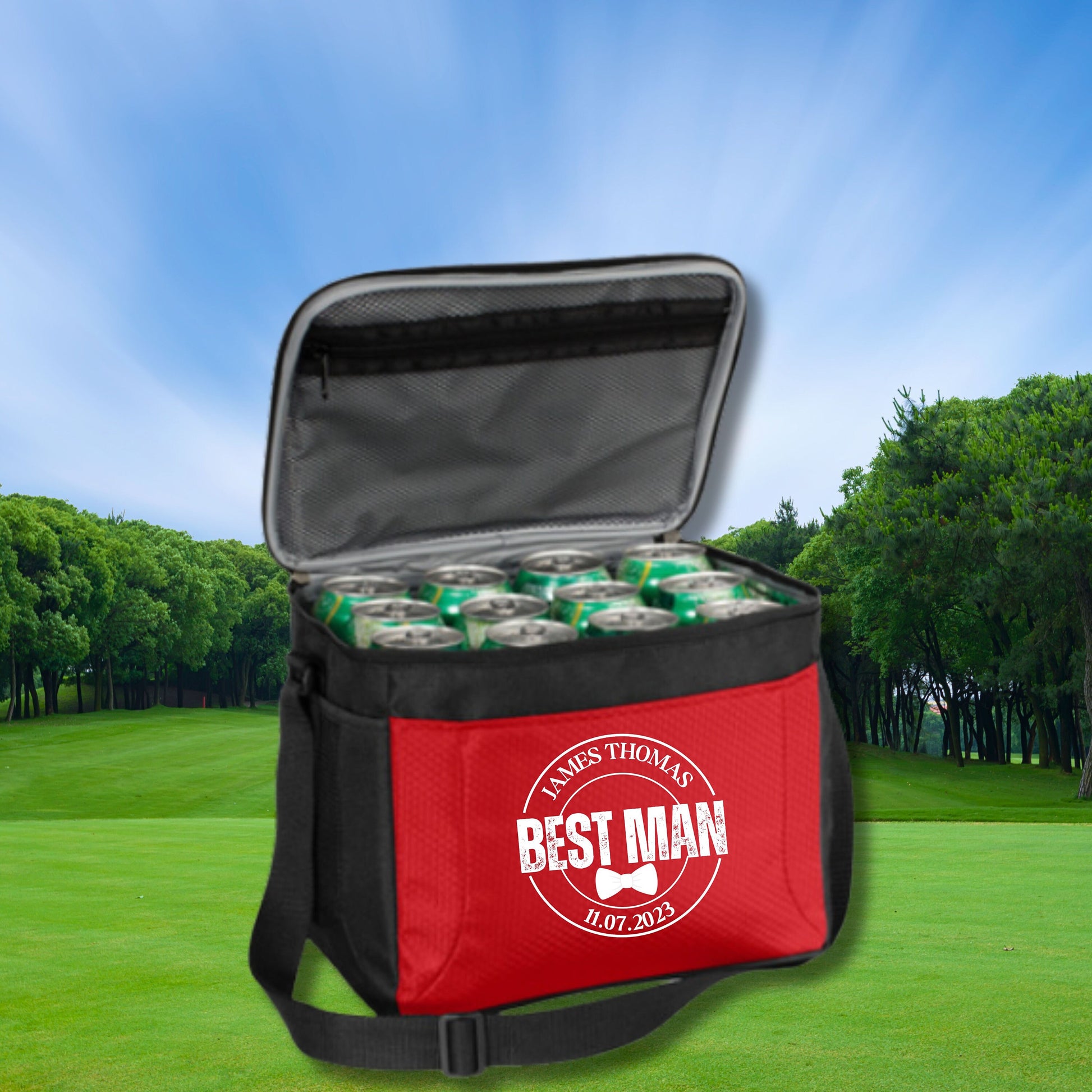 Personalized Golf Cooler, 12 Pack Cooler, Custom Cooler for Golfer, Groomsman Gift, Groomsman Proposal, Golf Gifts for Men, Gift for Golfer