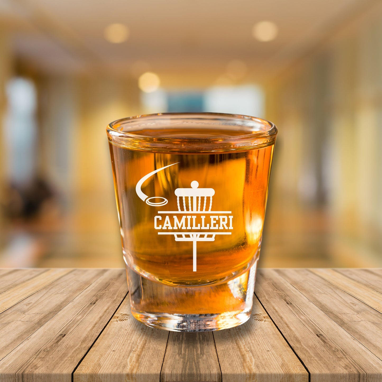 Personalized Disc Golf Shot Glass, Custom Shot Glass, Disc Golf Gifts for Men, Groomsman Proposal Gift, Father's Day Gift, Gift for Dad