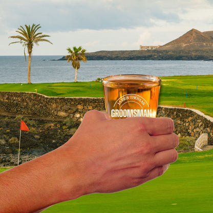 Personalized Wedding Shot Glass, Custom Wedding Shot Glass, Gift for Groom, Groomsman Proposal Gift, Wedding Gift, Bachelor Party Gift