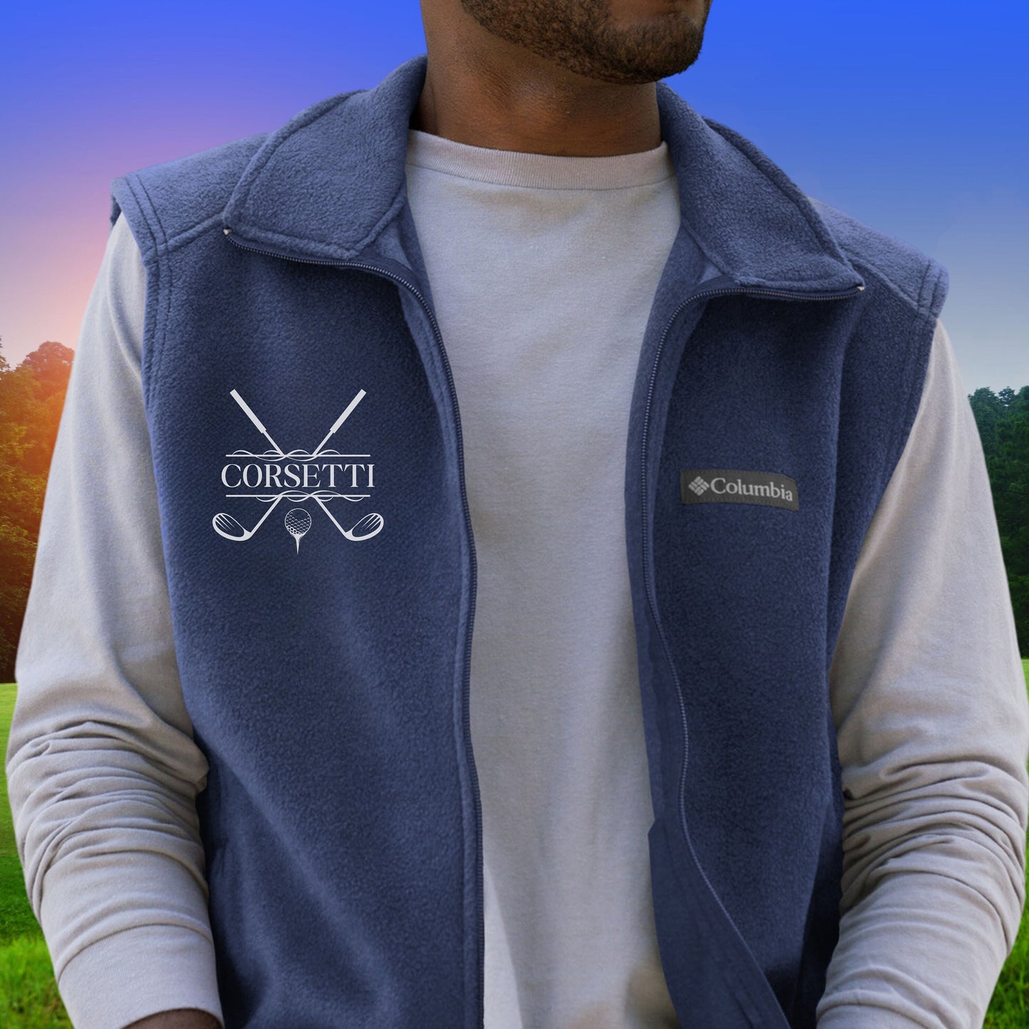 Custom Fleece Golf Vest, Personalized Golf Vest, Golf Sweatshirt, Golf Gifts for Men, Golf Gifts for Women, Father's Day Gift, Gift for Dad