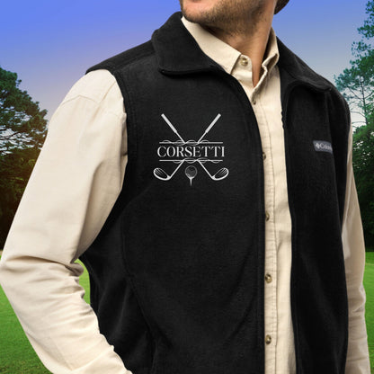 Custom Fleece Golf Vest, Personalized Golf Vest, Golf Sweatshirt, Golf Gifts for Men, Golf Gifts for Women, Father's Day Gift, Gift for Dad