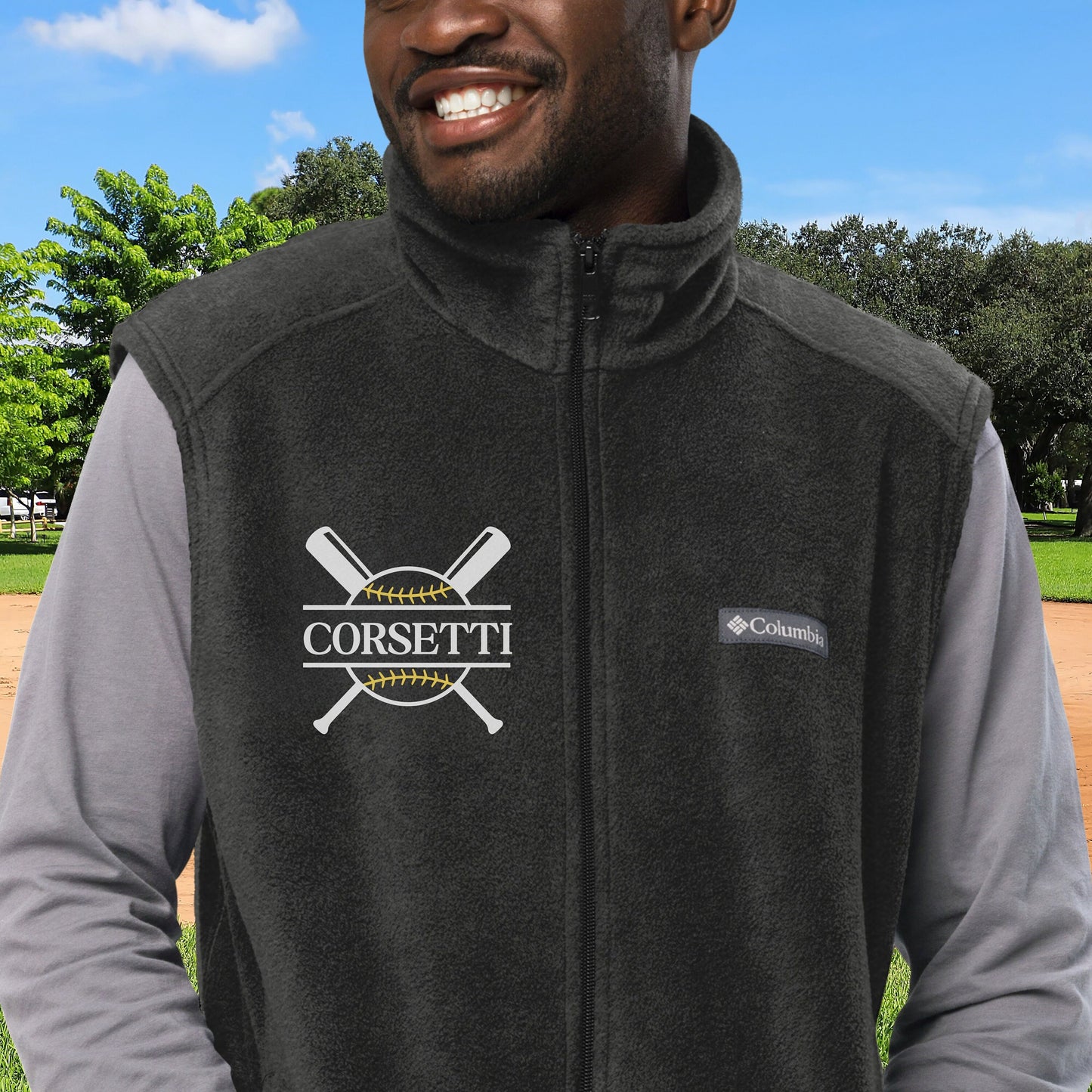Custom Fleece Softball Vest, Personalized Softball Vest, Fleece Sweatshirt, Softball Jacket, Softball Team gift, Perfect Softball Coach Gift