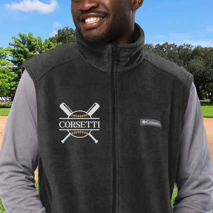 Custom Fleece Softball Vest, Personalized Softball Vest, Fleece Sweatshirt, Softball Jacket, Softball Team gift, Perfect Softball Coach Gift