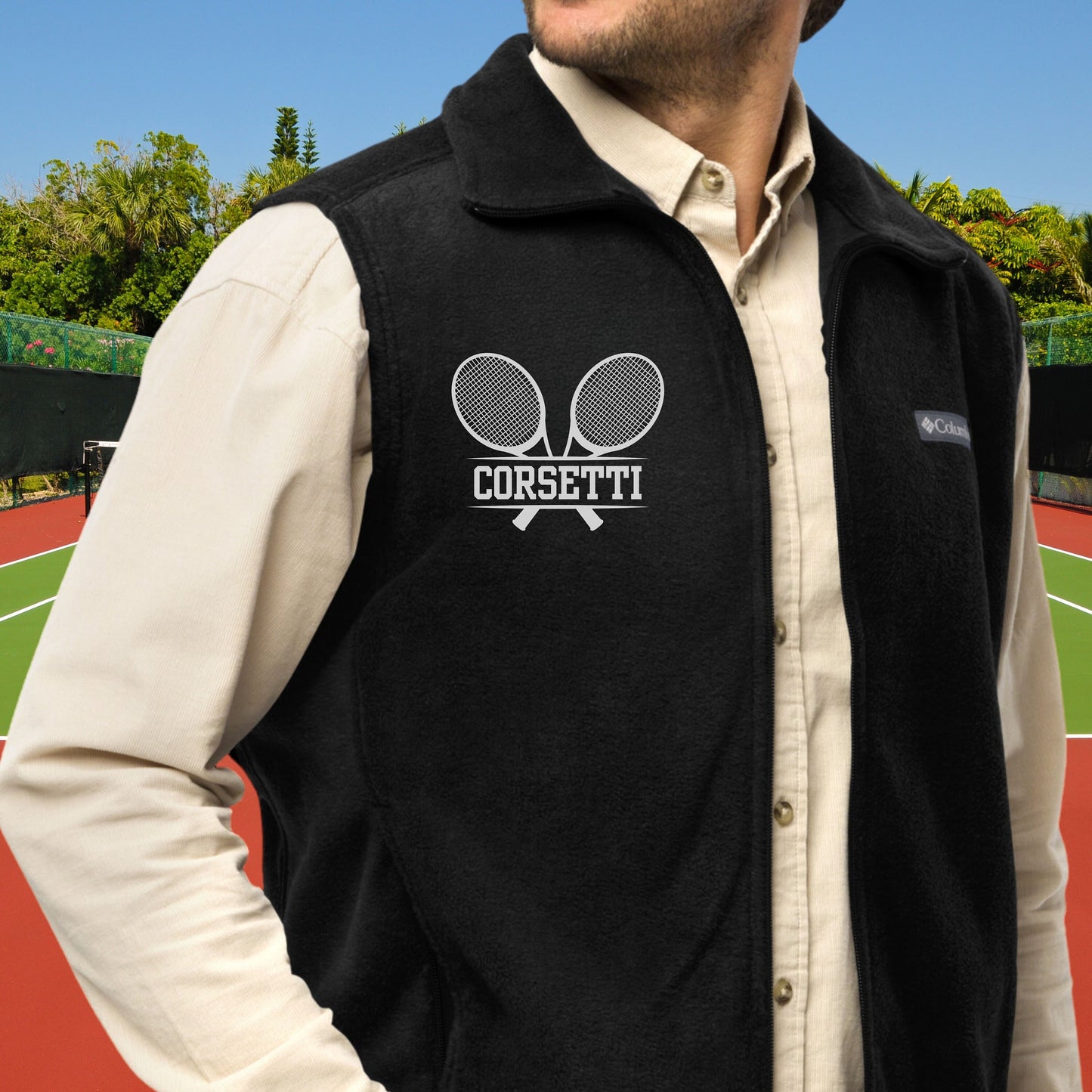 Custom Fleece Tennis Vest, Personalized Tennis Vest, Fleece Sweatshirt, Tennis Jacket, Tennis Team gift, Tennis Coach Gift, Tennis Gift Idea